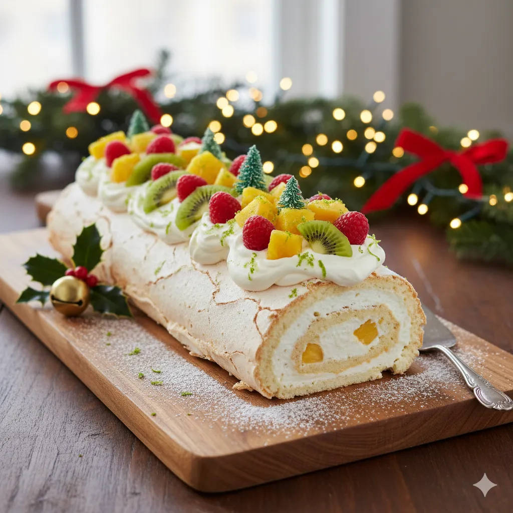 Pineapple Meringue Roulade