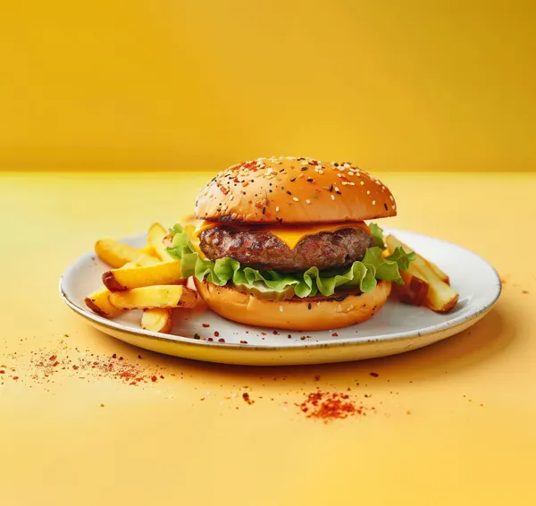 Burger Daging Lembu Berempah Kayu Manis