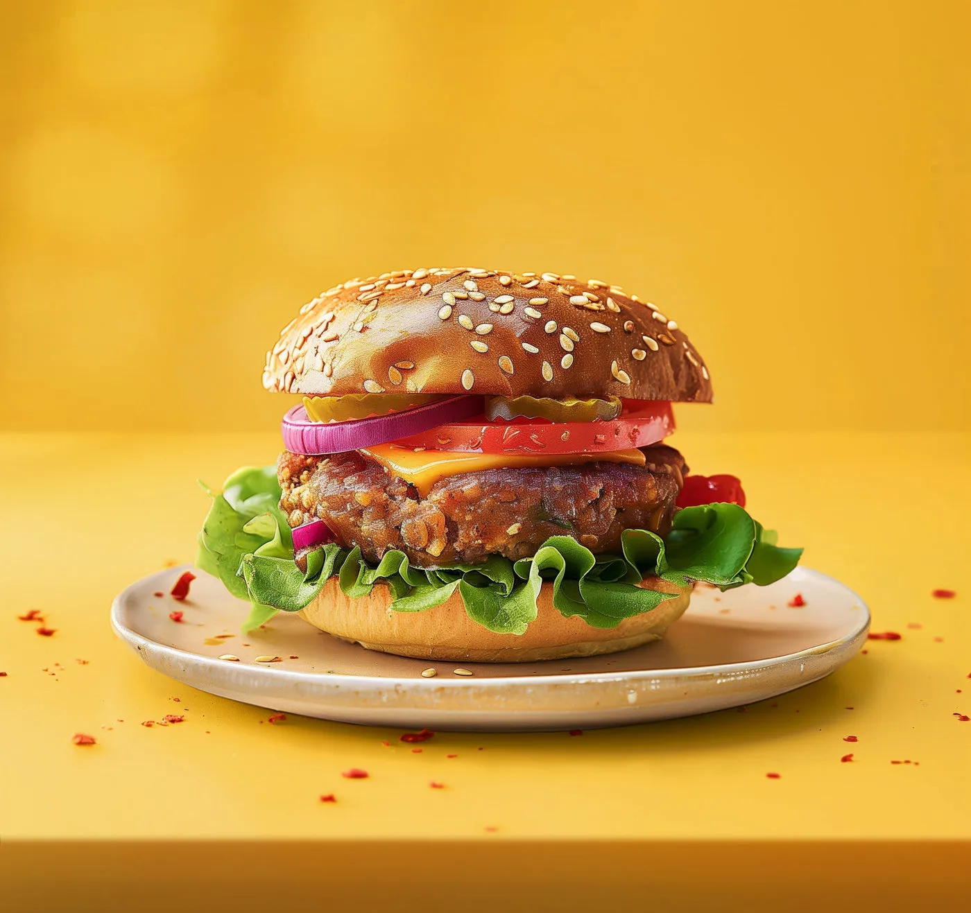 Vegetarburger med kidneybønner