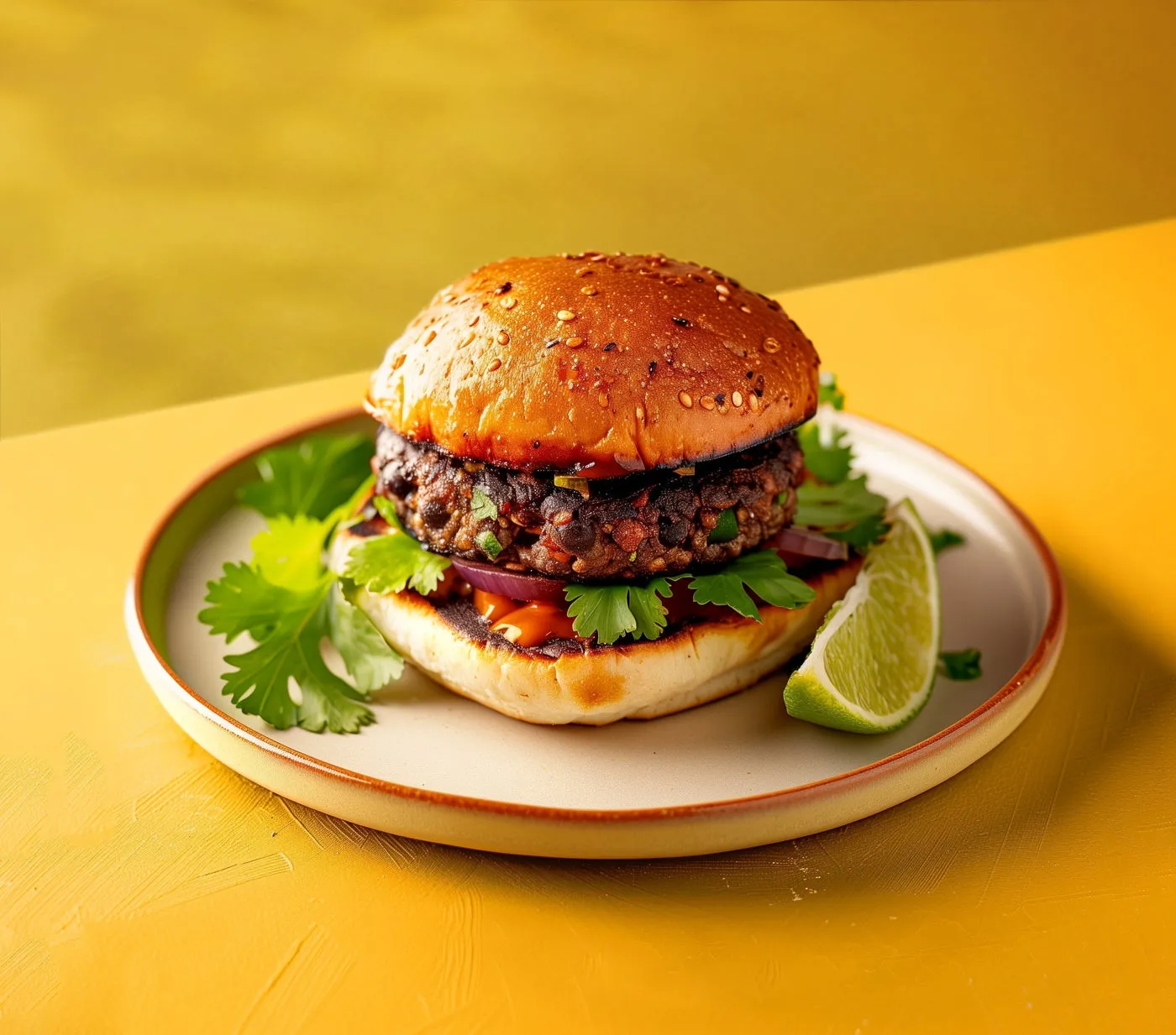 Zwartebonenburgers met limoen en koriander