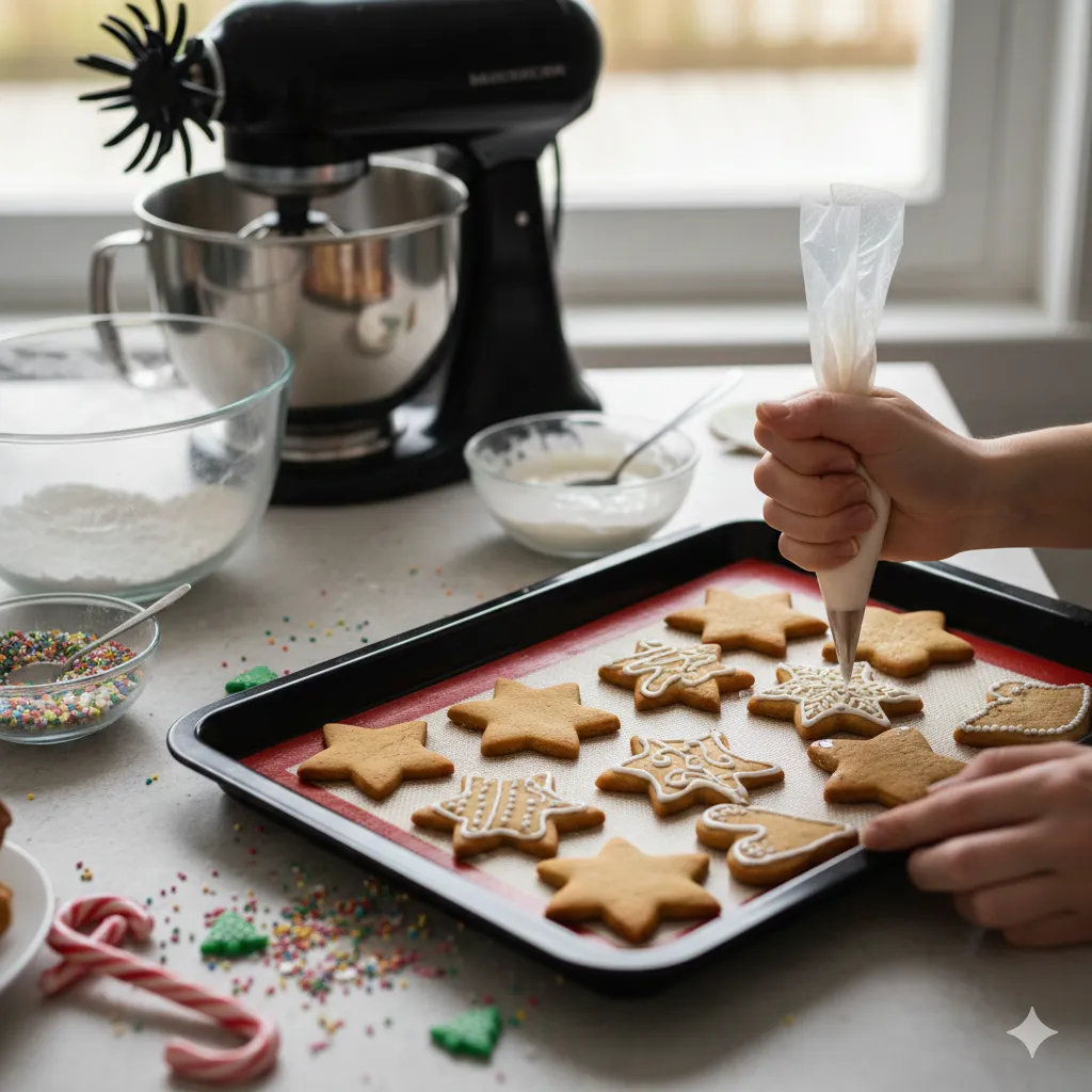 Galletas de jengibre glaseadas