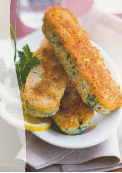 Sprøde torskestænger med parmesan