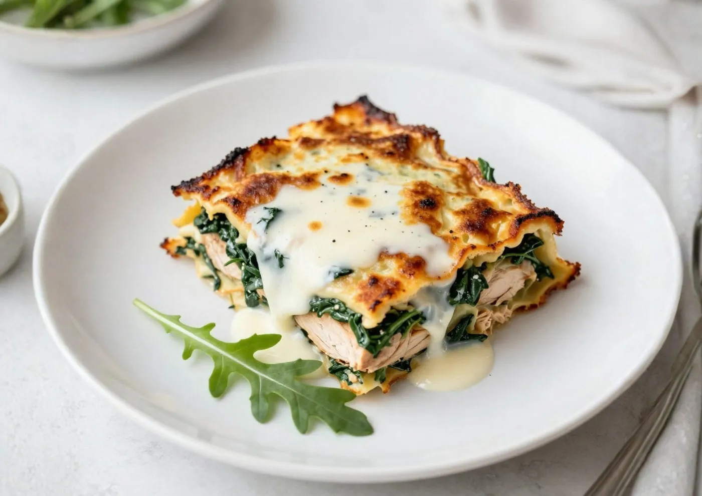 Lasagne al pollo Alfredo per due