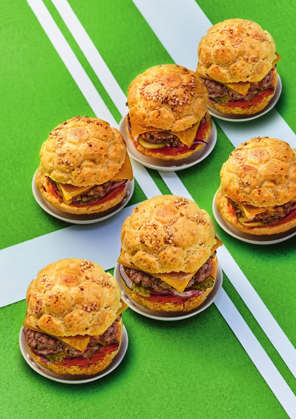 Mini-jalkapalloburgerit