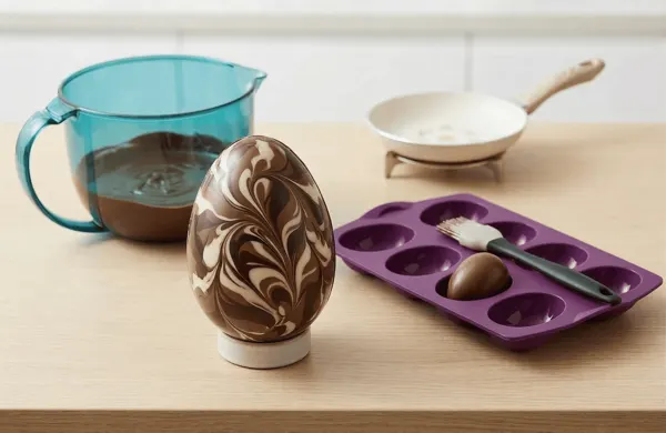 Telur Easter Coklat Dua Warna