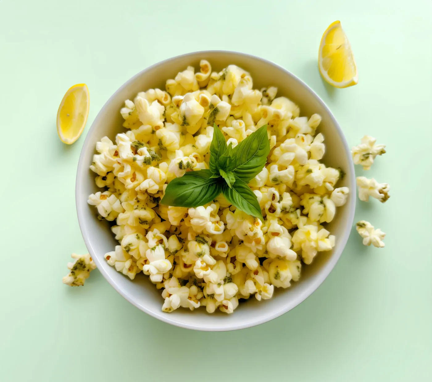 Lemon and Basil Popcorn