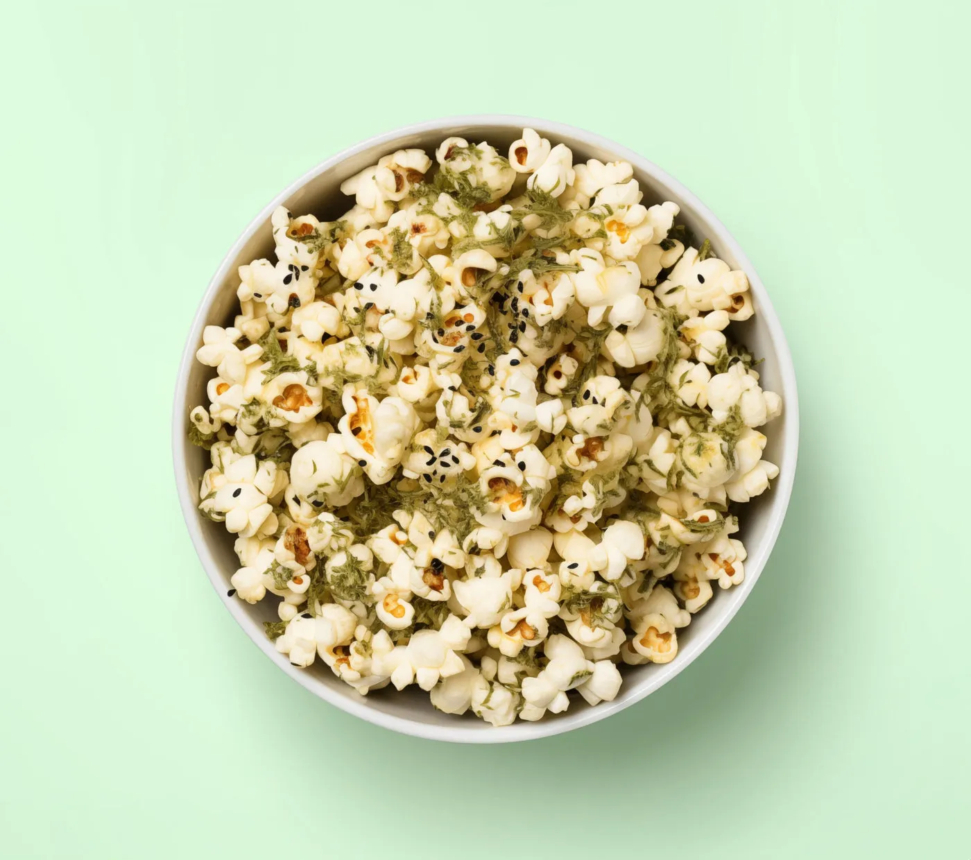 Popcorn al sesamo e alga nori