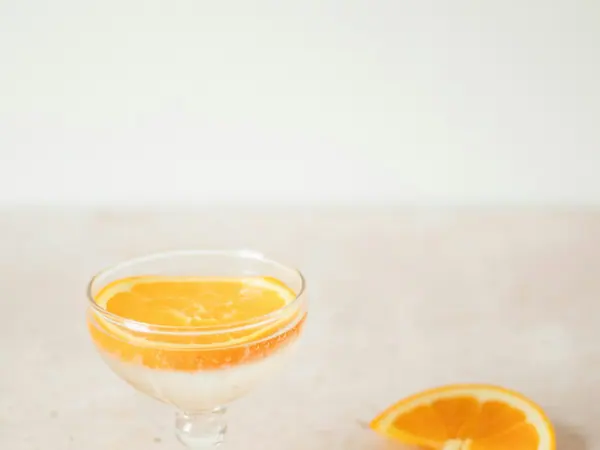 Granita med champagne og appelsin