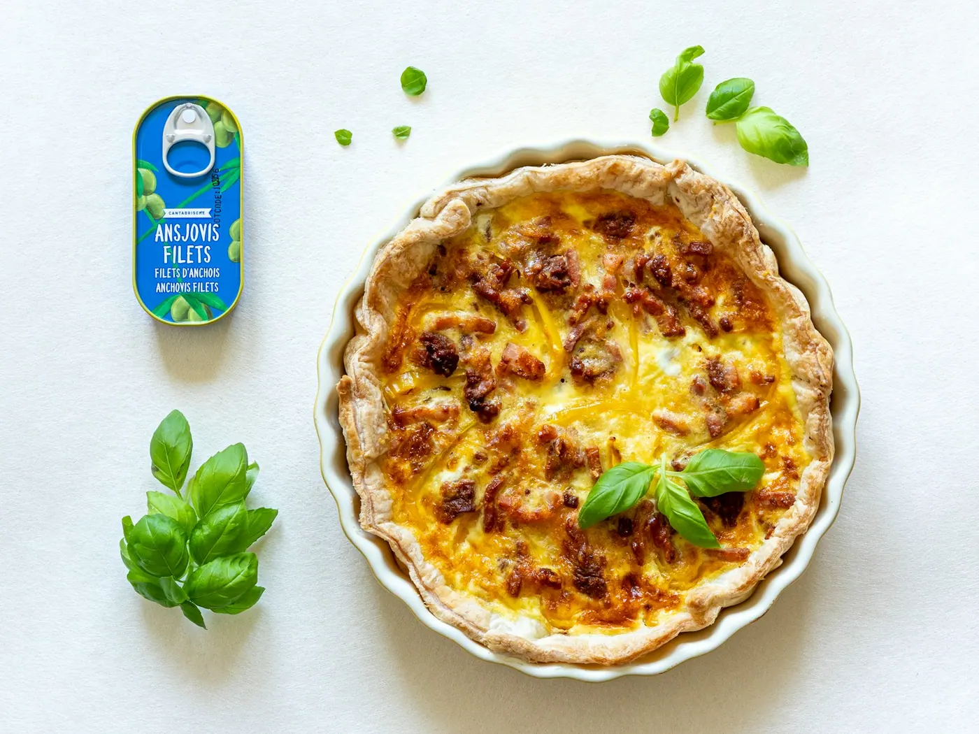Courgette and Basil Quiche