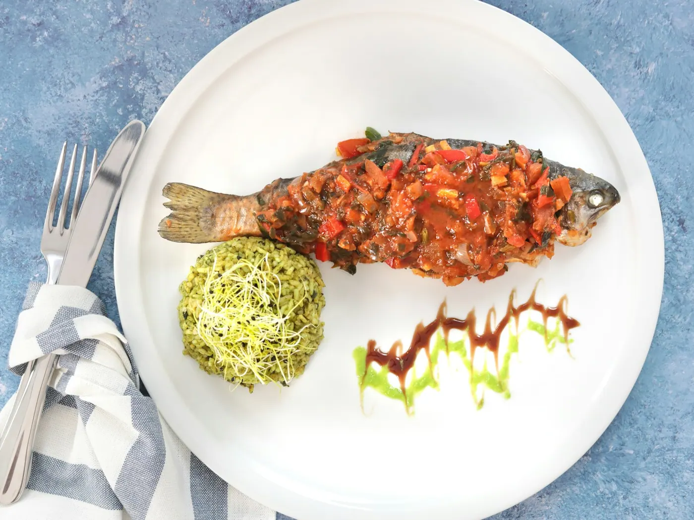 Rougail mit Fisch und Gemüse