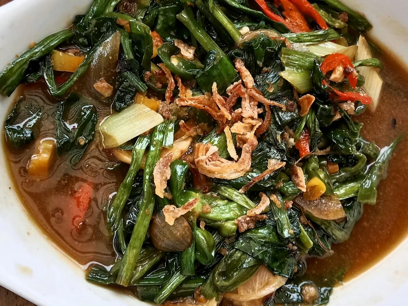 えびと野菜のパクチー炒め