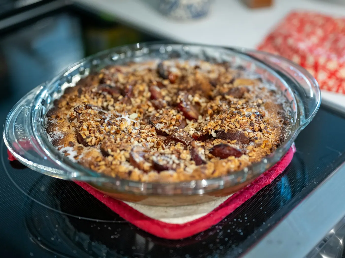 Pear and Raspberry Hazelnut Crumble