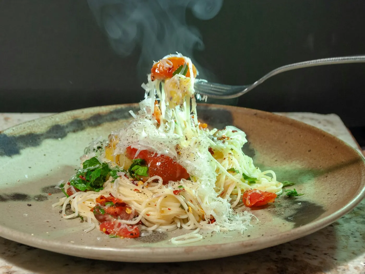 Parmesan-Crusted Tuna with Vegetables