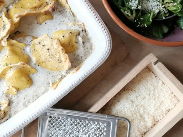 Skaldyrscrumble med parmesan