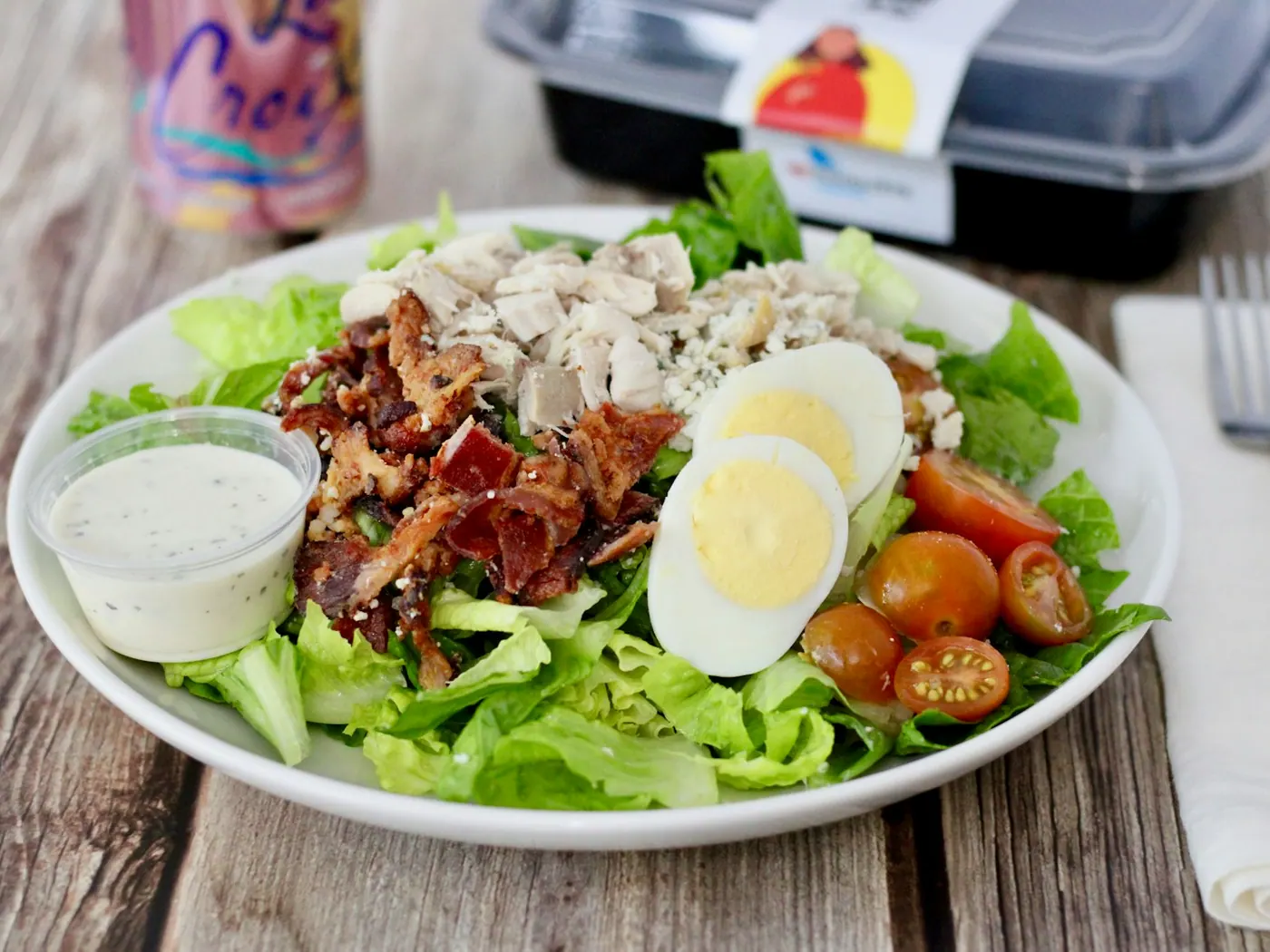 Cobb Salad mit Hähnchen für unterwegs