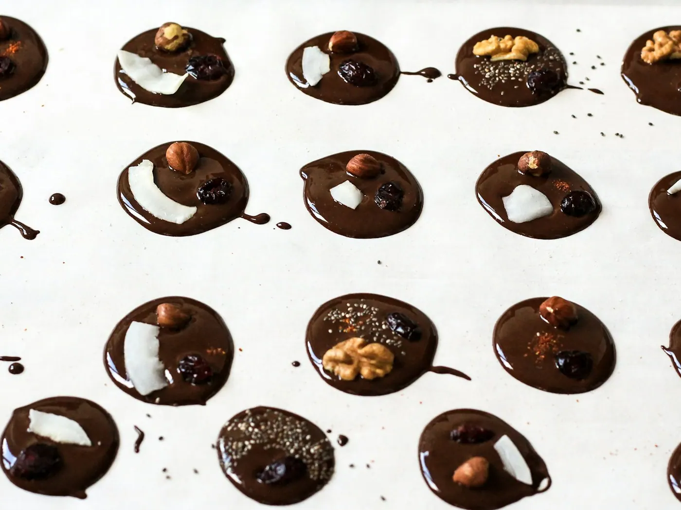 Rochers chocolat, coco et amandes