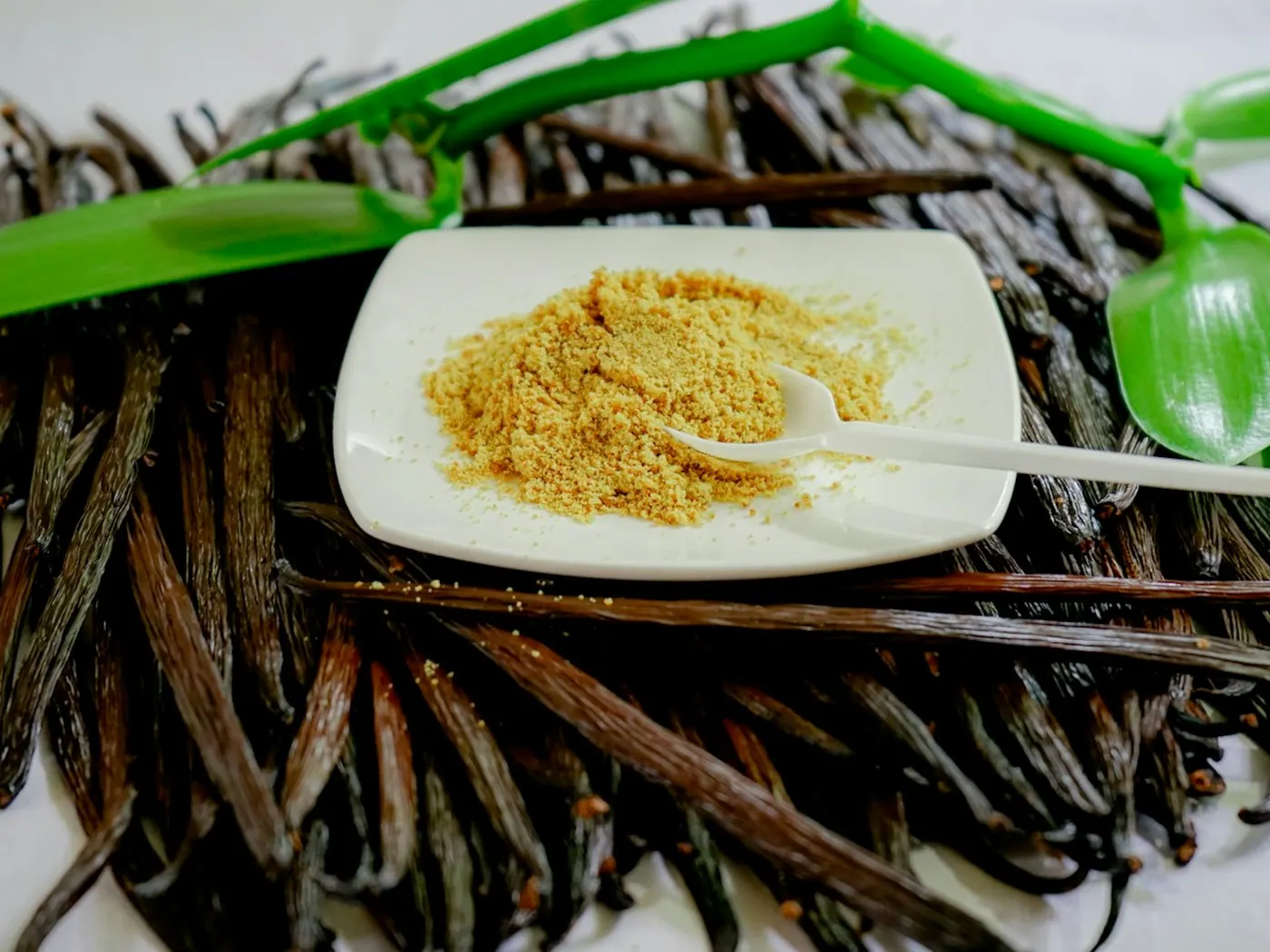 Açúcar de cacau e baunilha