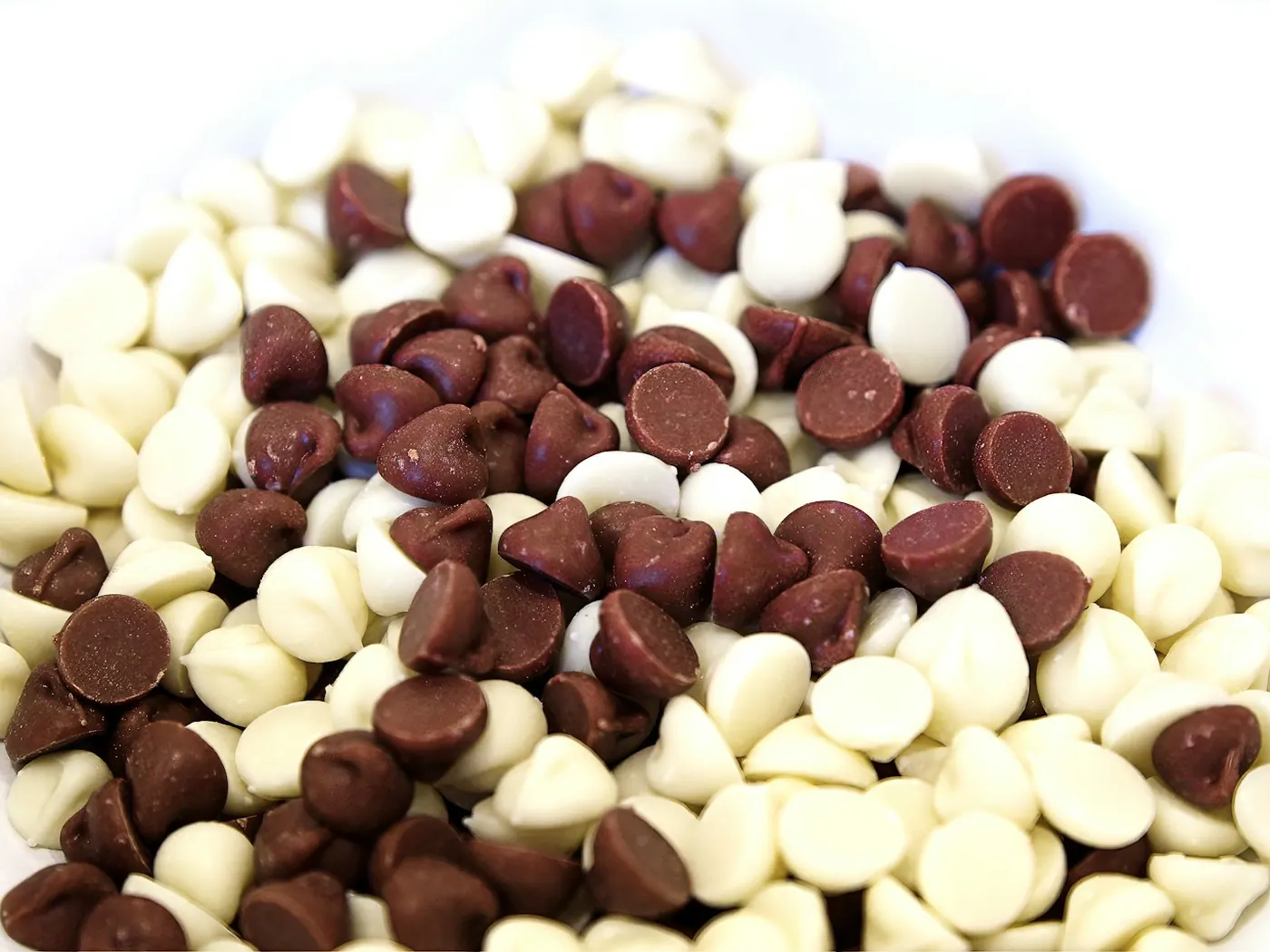 Snackmix med hvid chokolade
