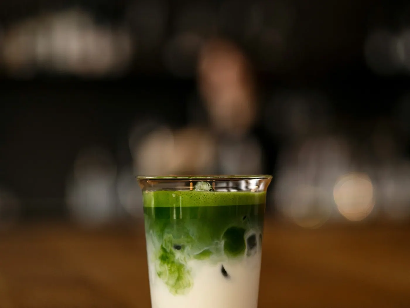 Matcha latte glacé coco-vanille