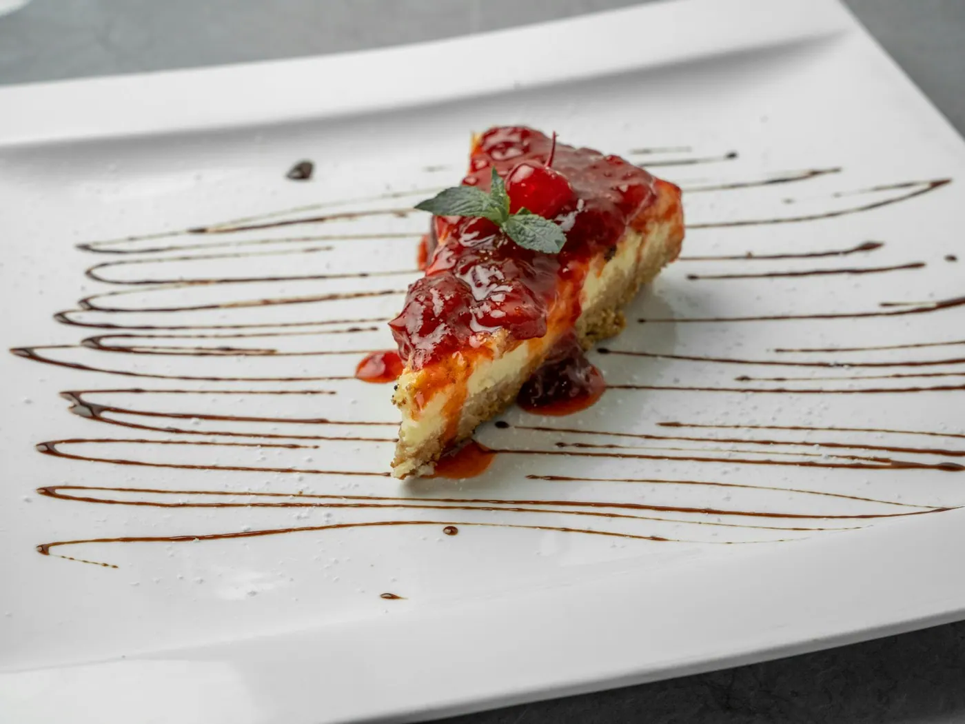 Mini-cheesecake med kirsebær