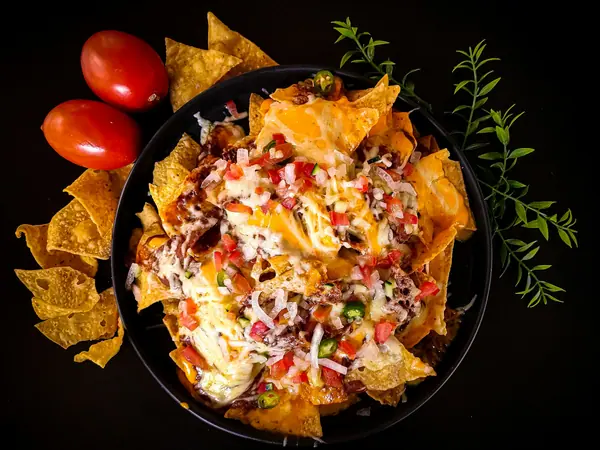 Nachos de gaufres aux fruits